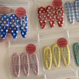  Set Kẹp Tóc Kẻ Caro 