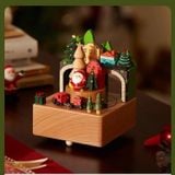  Hộp Nhạc Dây Cót Đế Gỗ Vuông 2025 