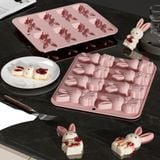  Khuôn Silicone Thỏ Hoa 