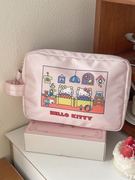  Túi Cá Nhân Satin Hello Kitty 