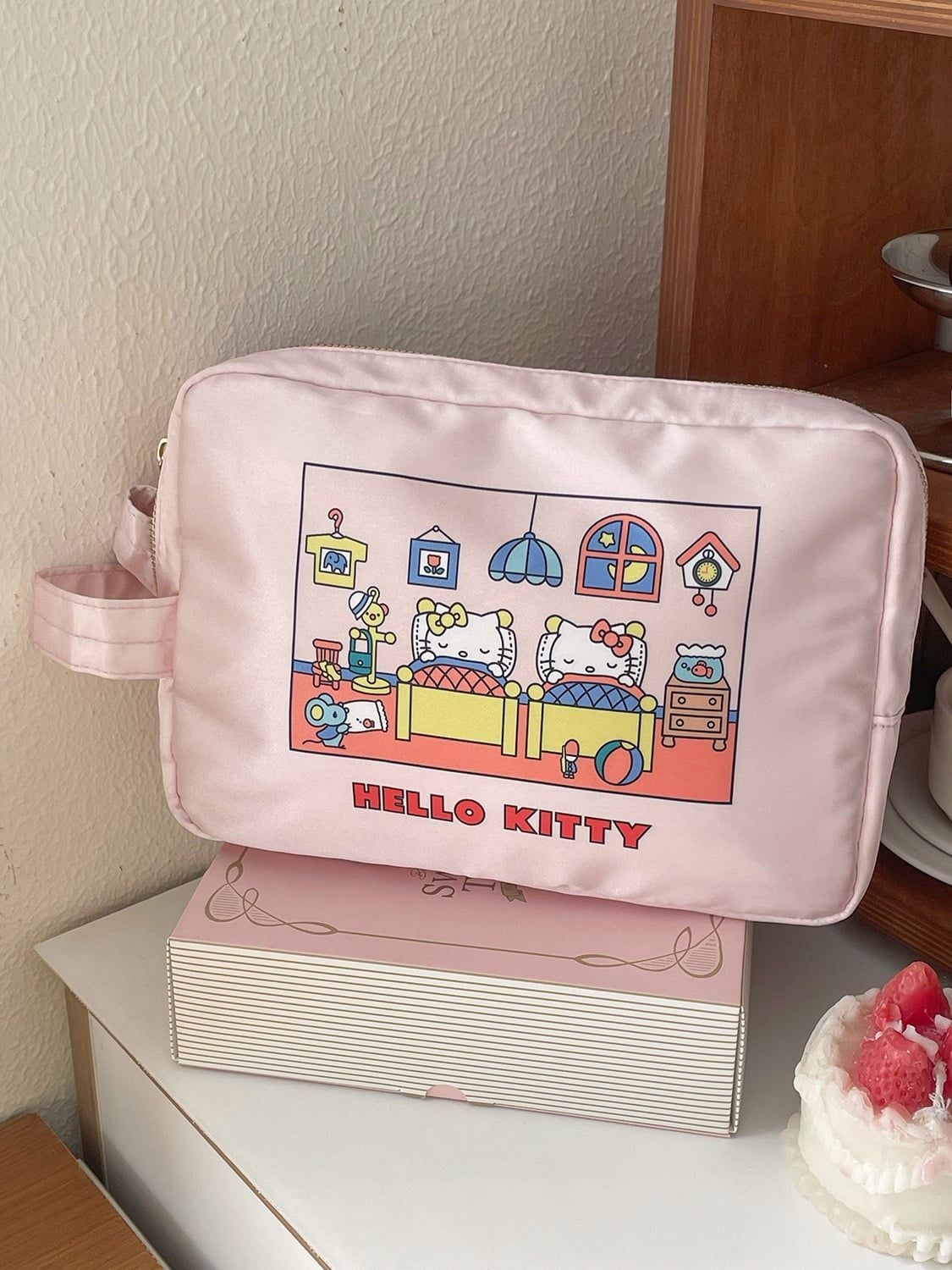 Túi Cá Nhân Satin Hello Kitty 