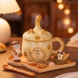  Cốc Gốm Mèo Bánh Mì 