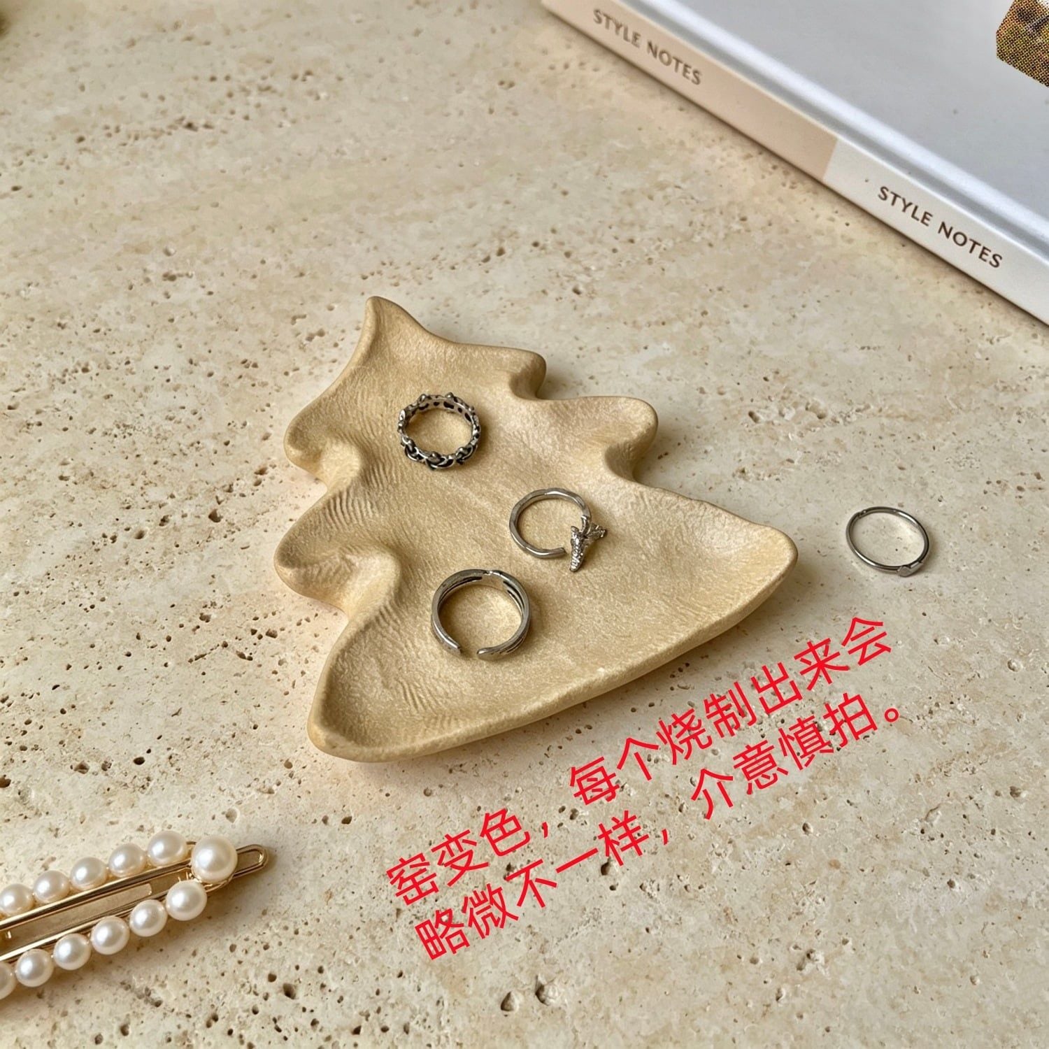  Khay Đựng Trang Sức Gốm Sứ Cây Thông 