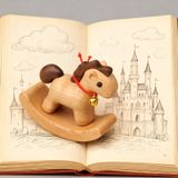  Ngựa Gỗ Bập Bênh Đeo Lục Lạc 