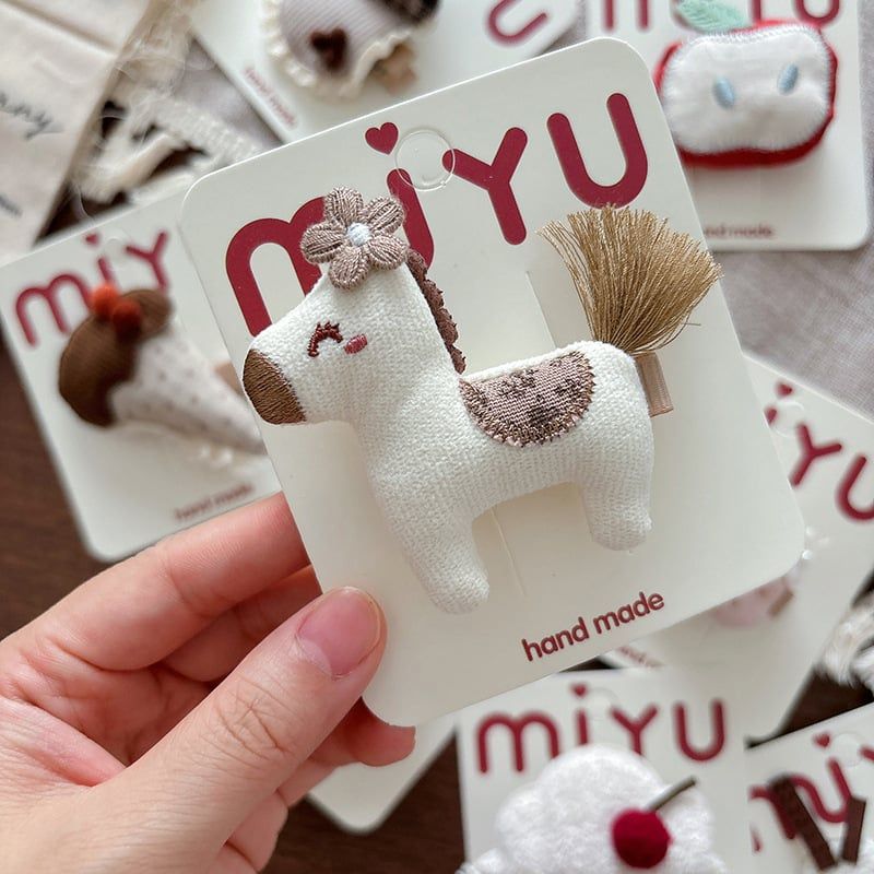  Kẹp Tóc Ngựa Thêu Hoa 