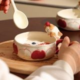  Bát Gốm Mèo Táo Đỏ 