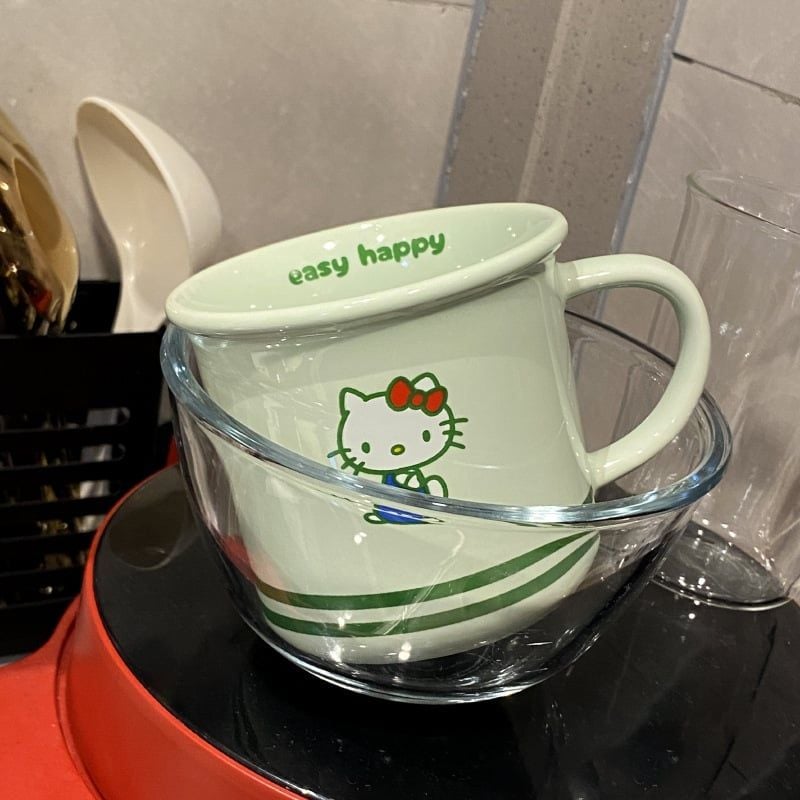  Cốc Hello Kitty Xanh 