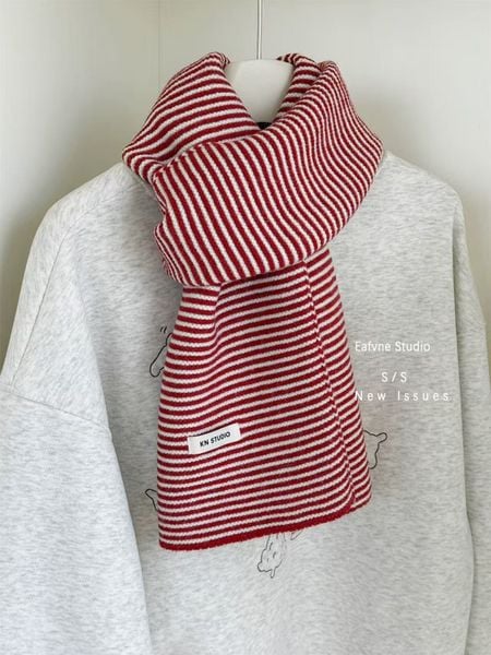  Khăn Quàng Cổ Kẻ Sọc Hàn Quốc 