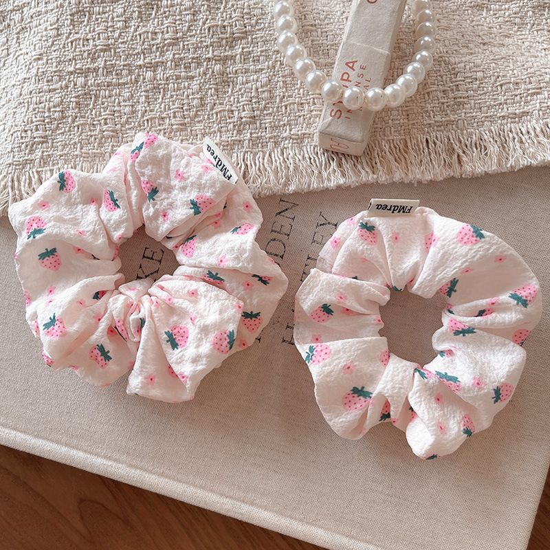  Scrunchie Xốp Dâu Tây 