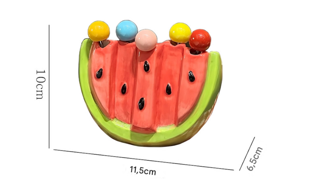  Set Dĩa Ghim Trái Cây Dưa Hấu 