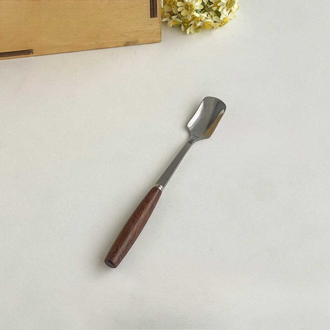  Thìa Vuông Cán Gỗ 