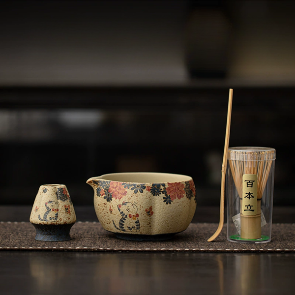  Set Pha Matcha Mèo Ban Mai - 4 Món 
