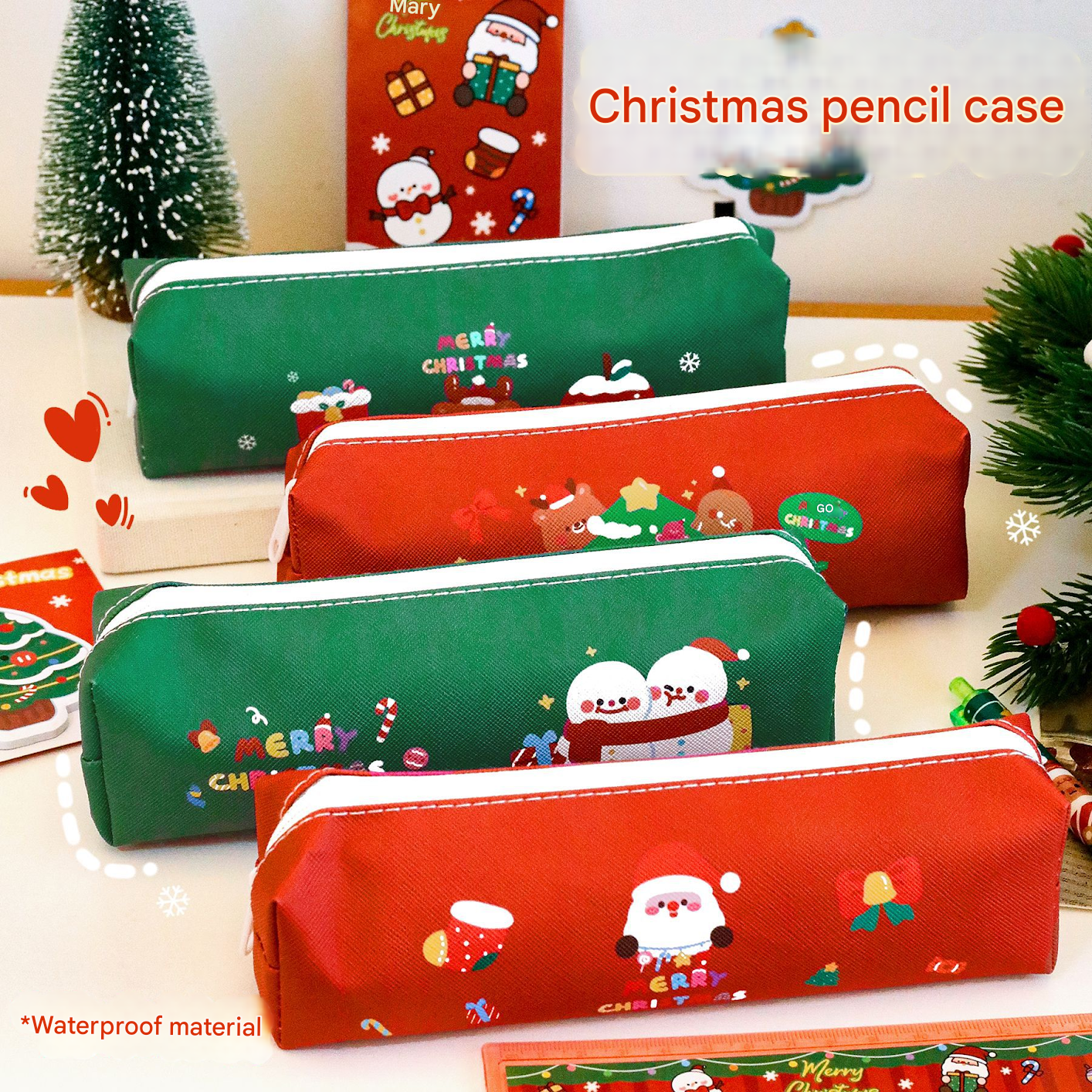  Hộp Bút Kháng Nước Chủ Đề Giáng Sinh 