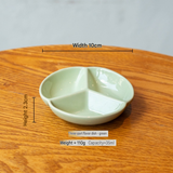 Đĩa Gia Vị Sứ 3 Ngăn 