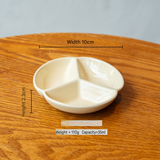  Đĩa Gia Vị Sứ 3 Ngăn 