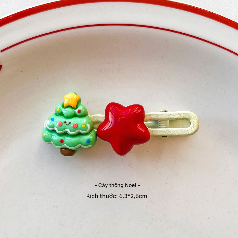  Kẹp Tóc Giáng Sinh Charm Đôi 
