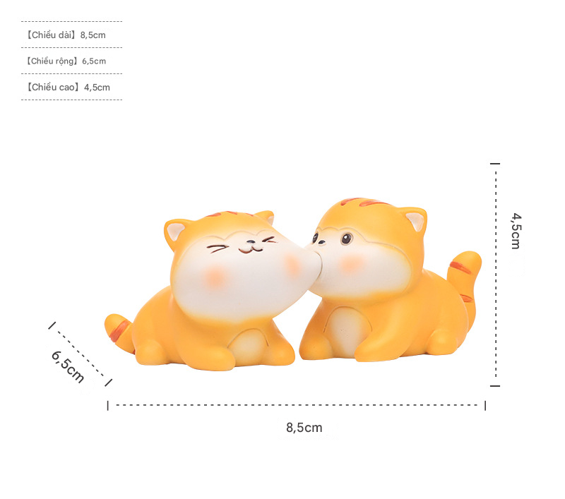  Tượng Đôi Mèo Thơm Má 