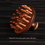  Lược Massage Gỗ Đàn Hương Dáng Tròn 