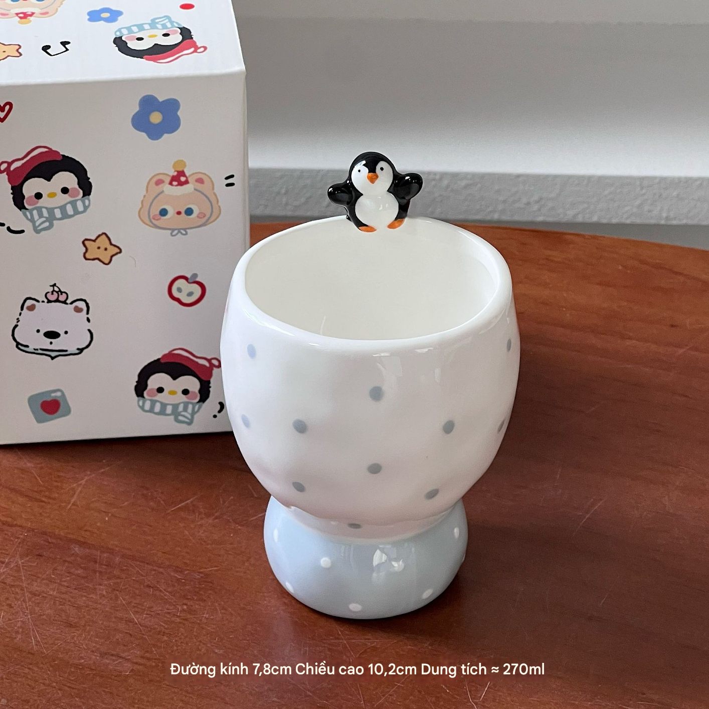  Ly Gốm Chim Cánh Cụt 