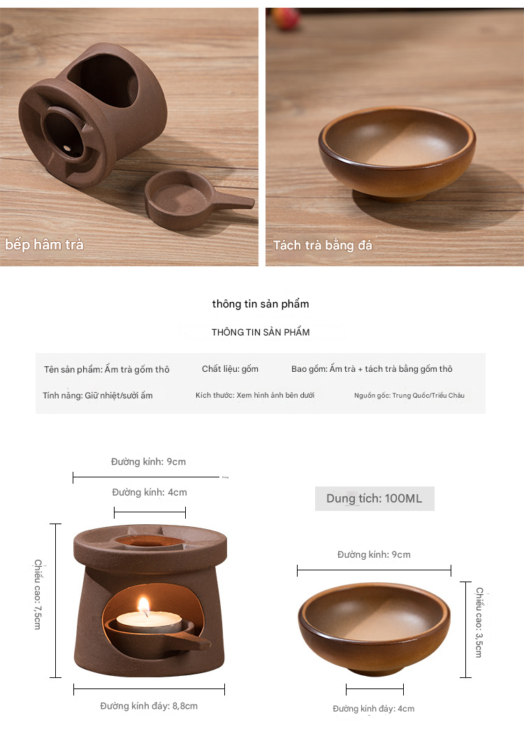  Bếp Gốm Xông Thảo Mộc, Sao Trà (3 món) 