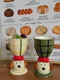  Ly Gốm Cún Mũ Đỏ 
