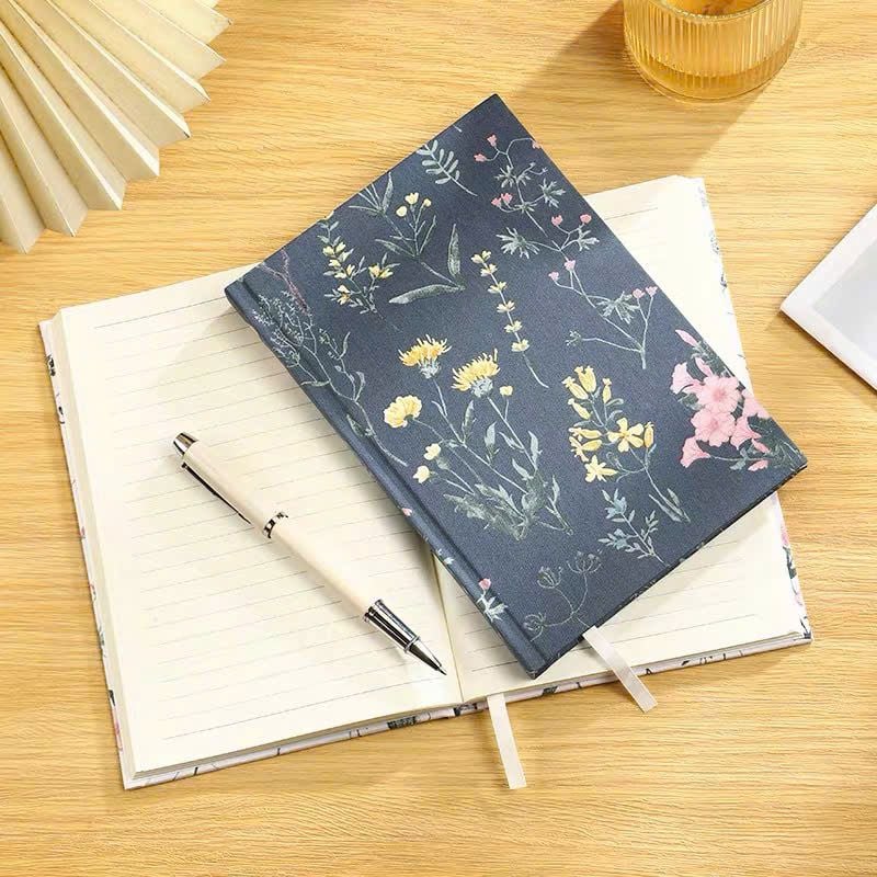  Sổ Tay Bìa Vải Thêu Hoa 