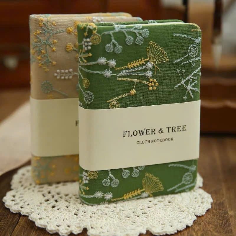  Sổ Tay Bìa Vải Thêu Hoa 