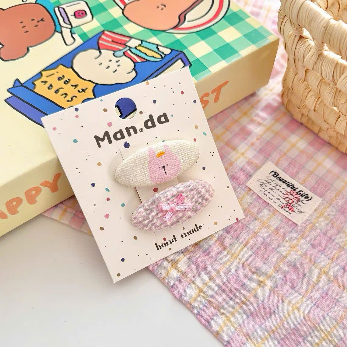  Set Kẹp Tóc Vải Bông 