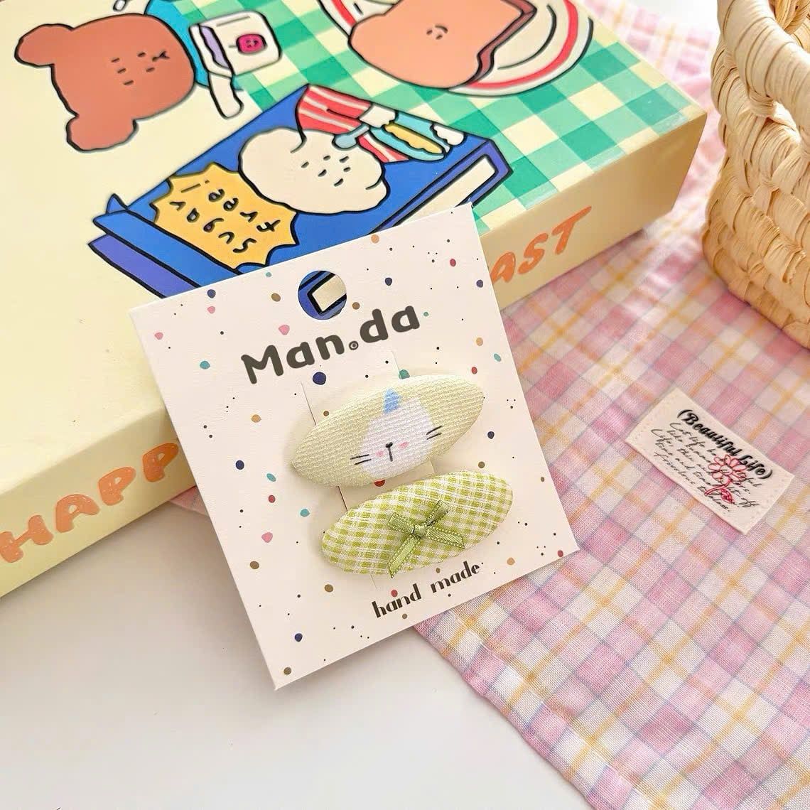  Set Kẹp Tóc Vải Bông 