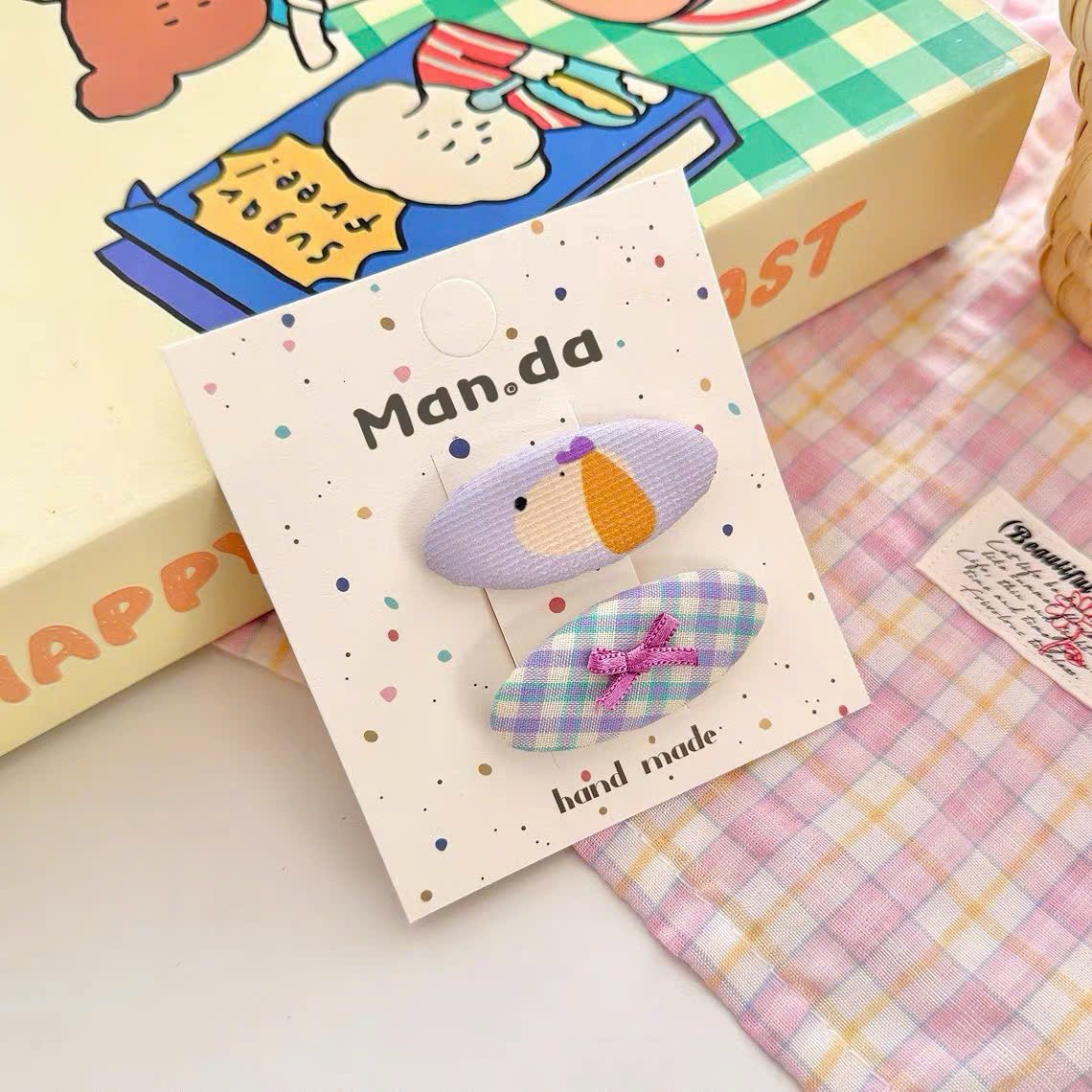  Set Kẹp Tóc Vải Bông 