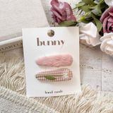  Set Kẹp Tóc Vải Thêu Hoa - Tam Giác 