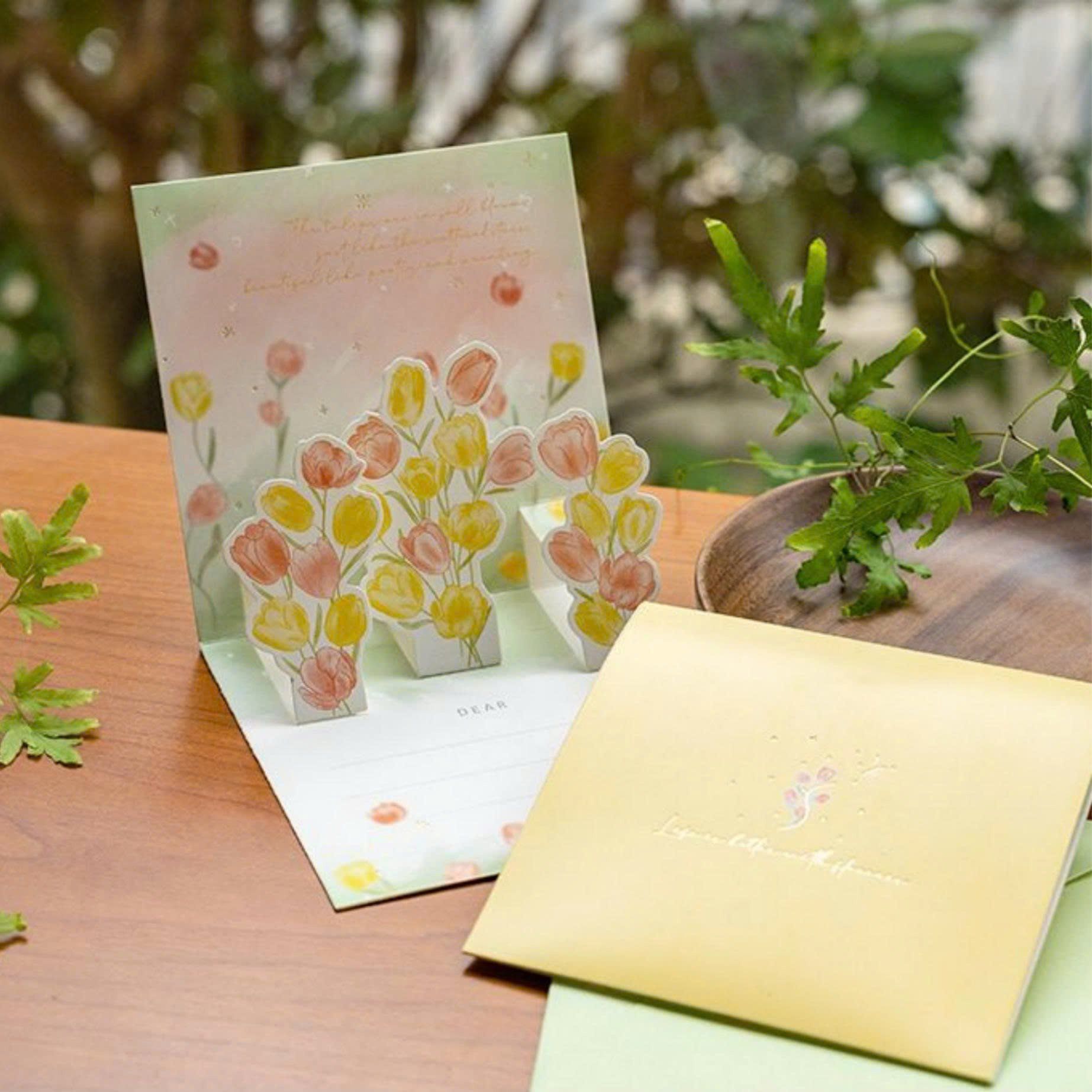  Thiệp Hoa Pop-Up - Vuông 