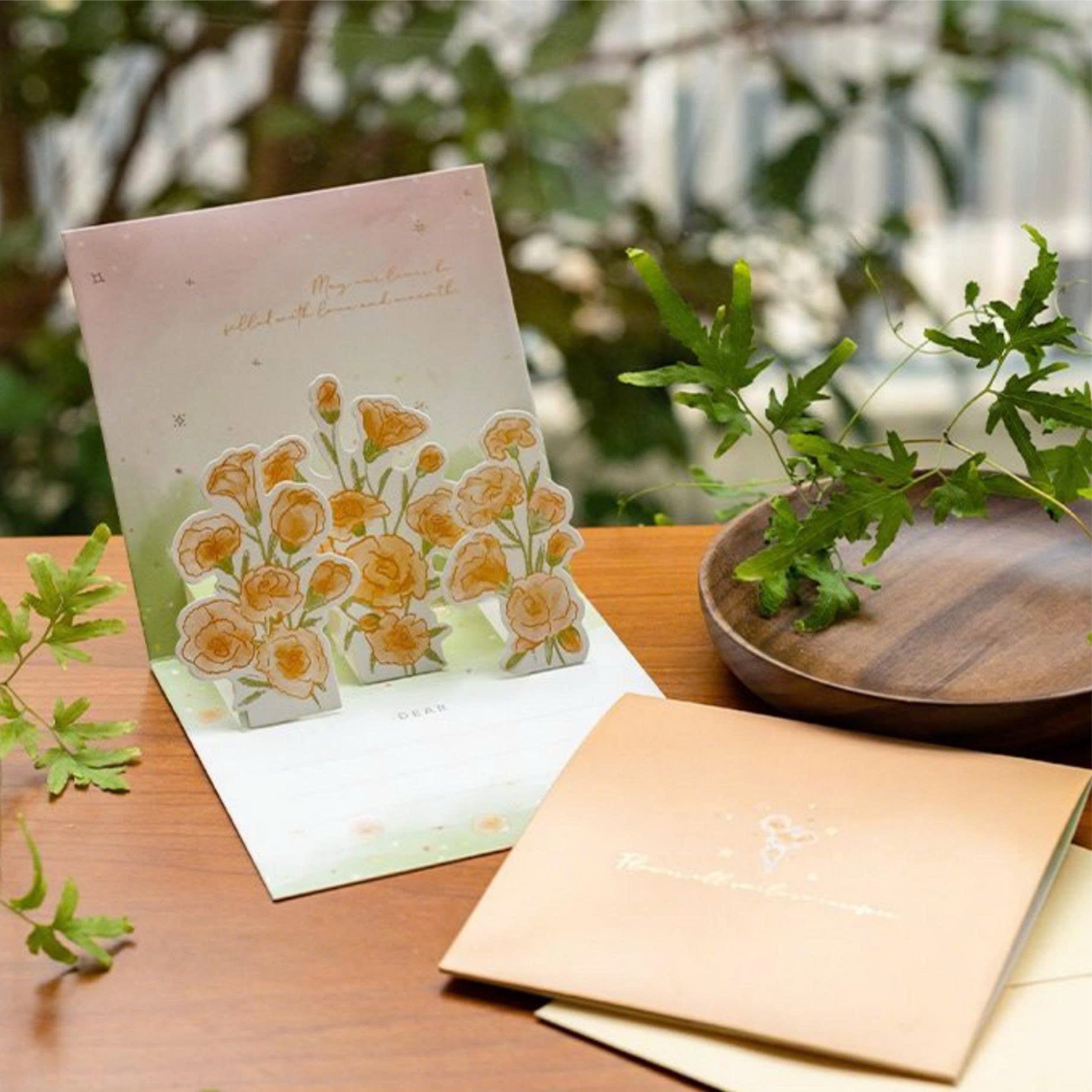  Thiệp Hoa Pop-Up - Vuông 