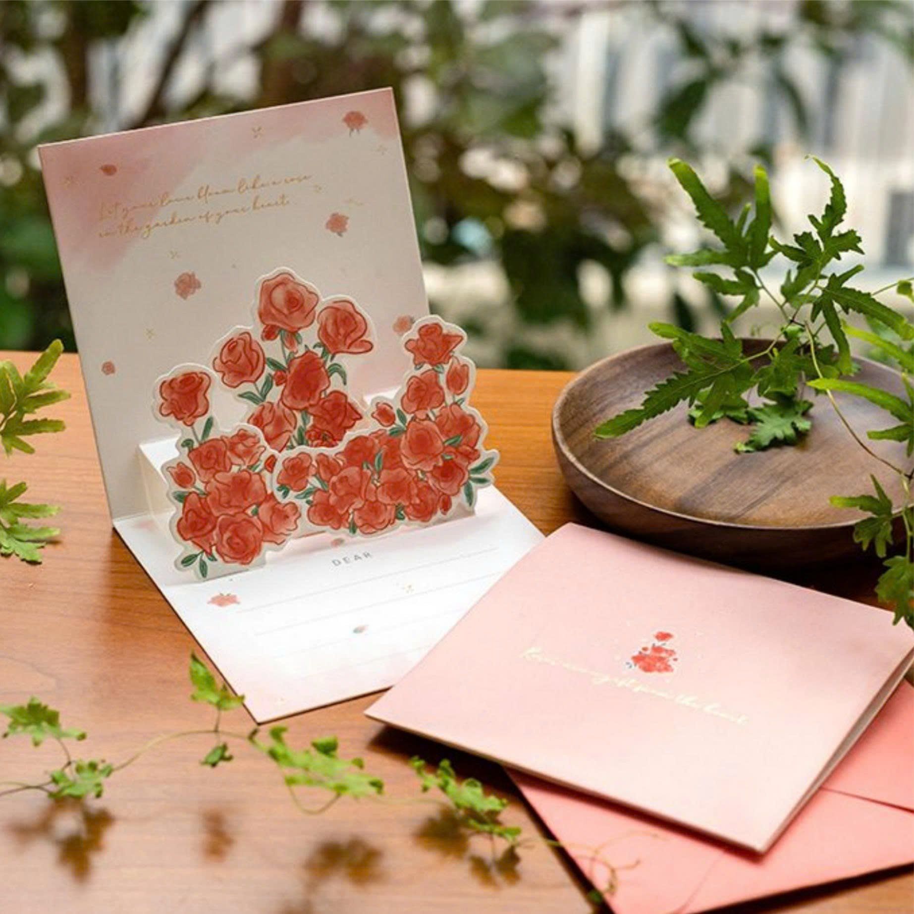  Thiệp Hoa Pop-Up - Vuông 