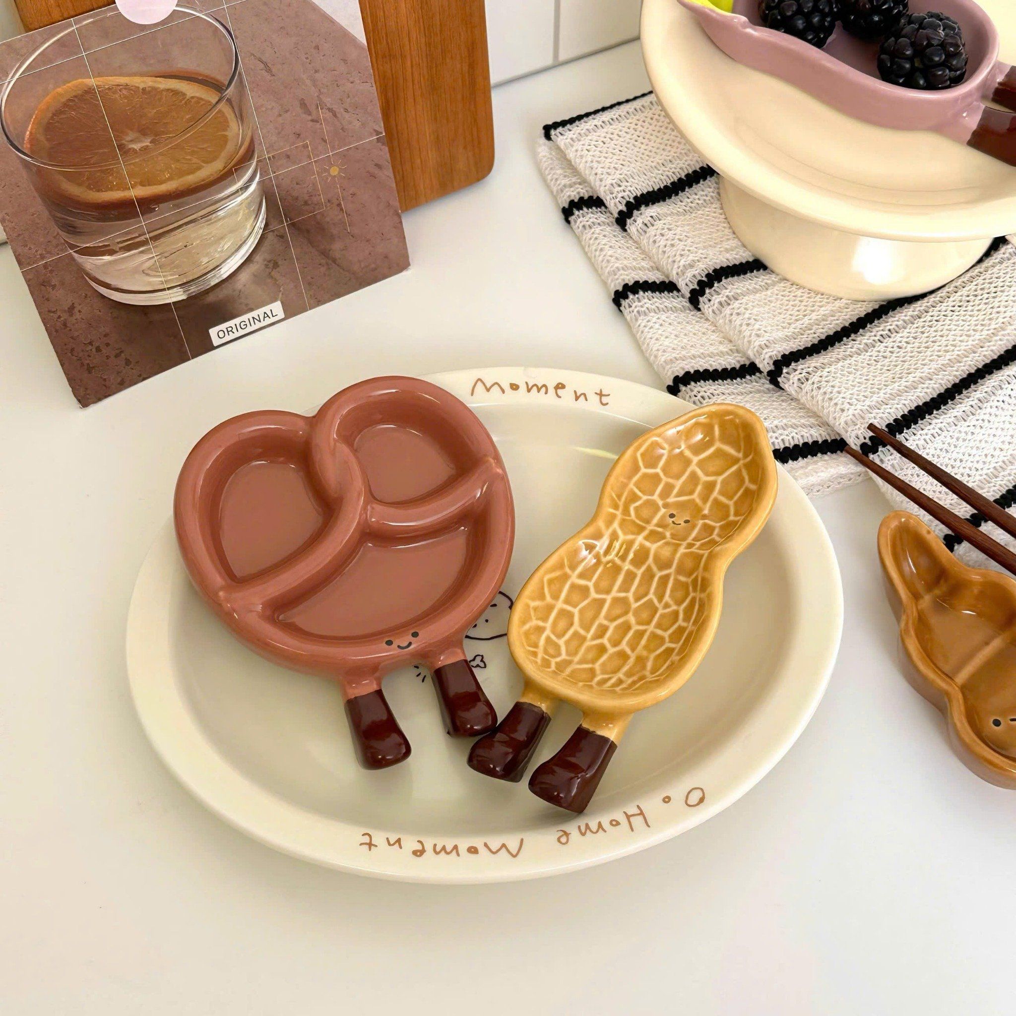  Đĩa Gia Vị Bretzel (3 Ngăn) 