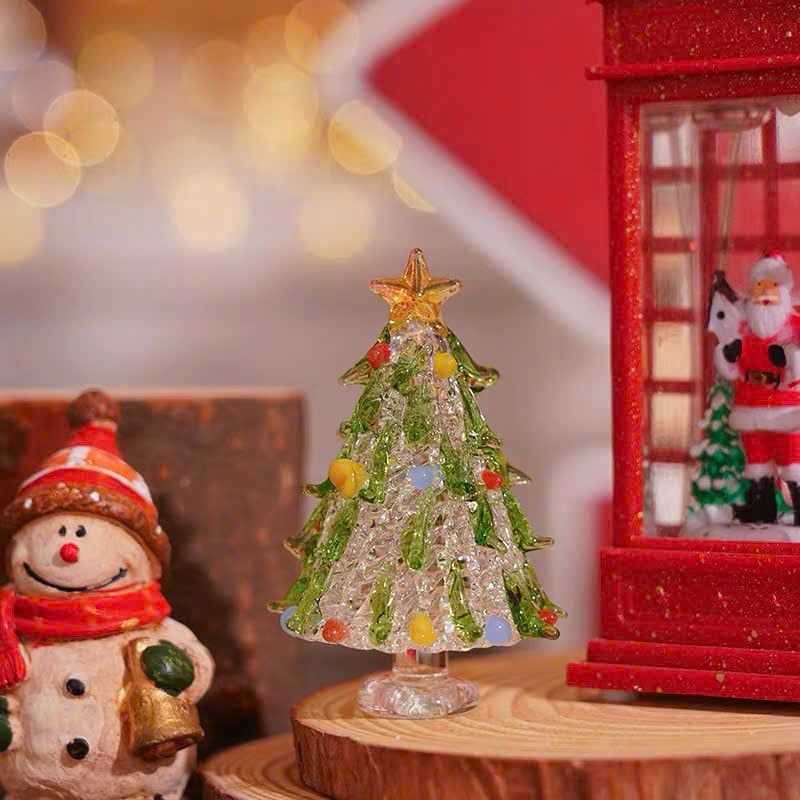  Cây Thông Giáng Sinh Thủy Tinh Mini 