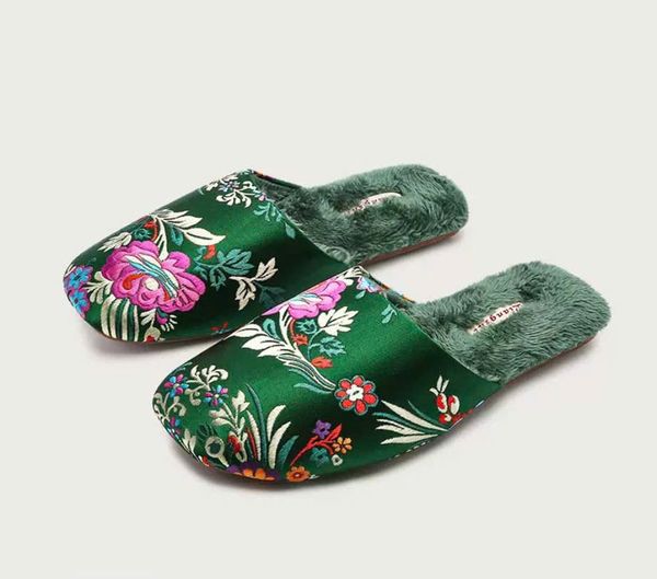  Dép Lụa Gấm Thêu Cozy 