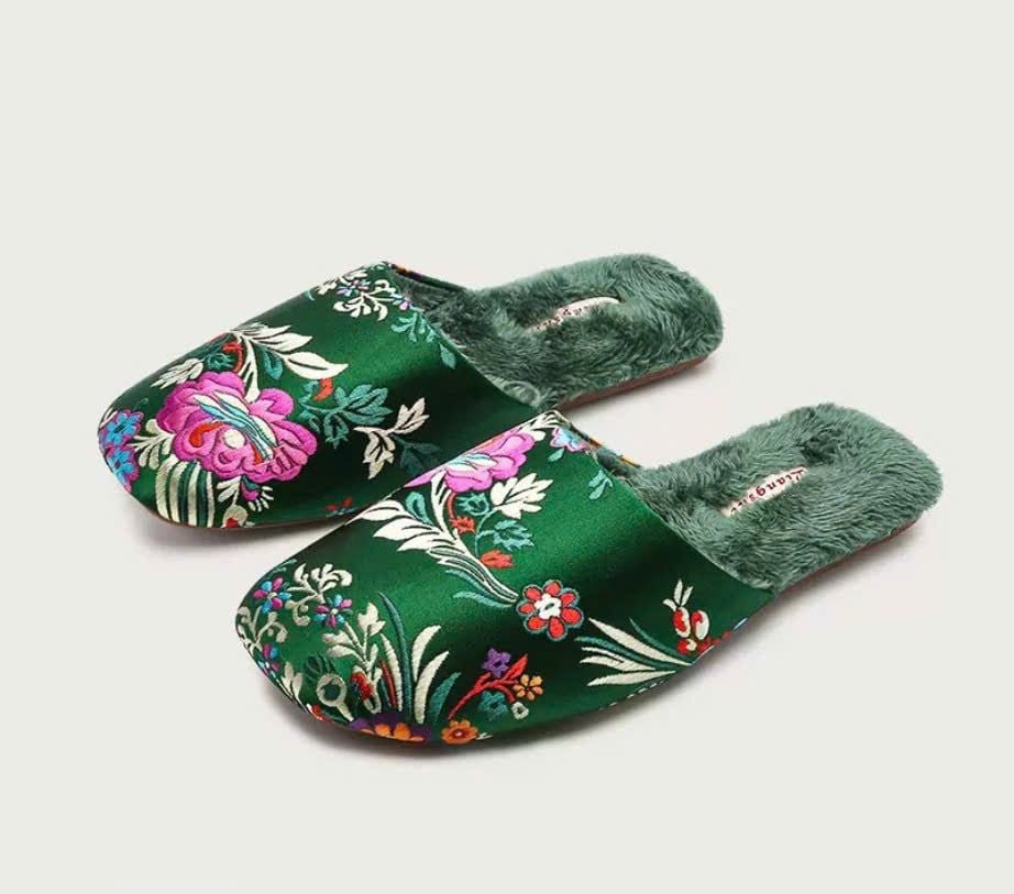  Dép Lụa Gấm Thêu Cozy 