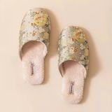  Dép Gấm Thêu Mây Hoa 