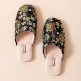  Dép Gấm Thêu Mây Hoa 