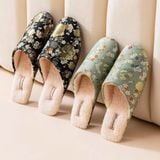  Dép Gấm Thêu Mây Hoa 