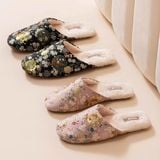  Dép Gấm Thêu Mây Hoa 