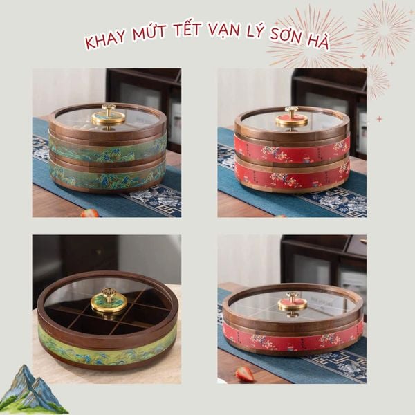  Khay Mứt Vạn Lý Sơn Hà -  Phiên bản Cao Cấp 