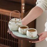  Bộ Ấm Mèo Mộc Lan (Kèm khay Tường Vân) 