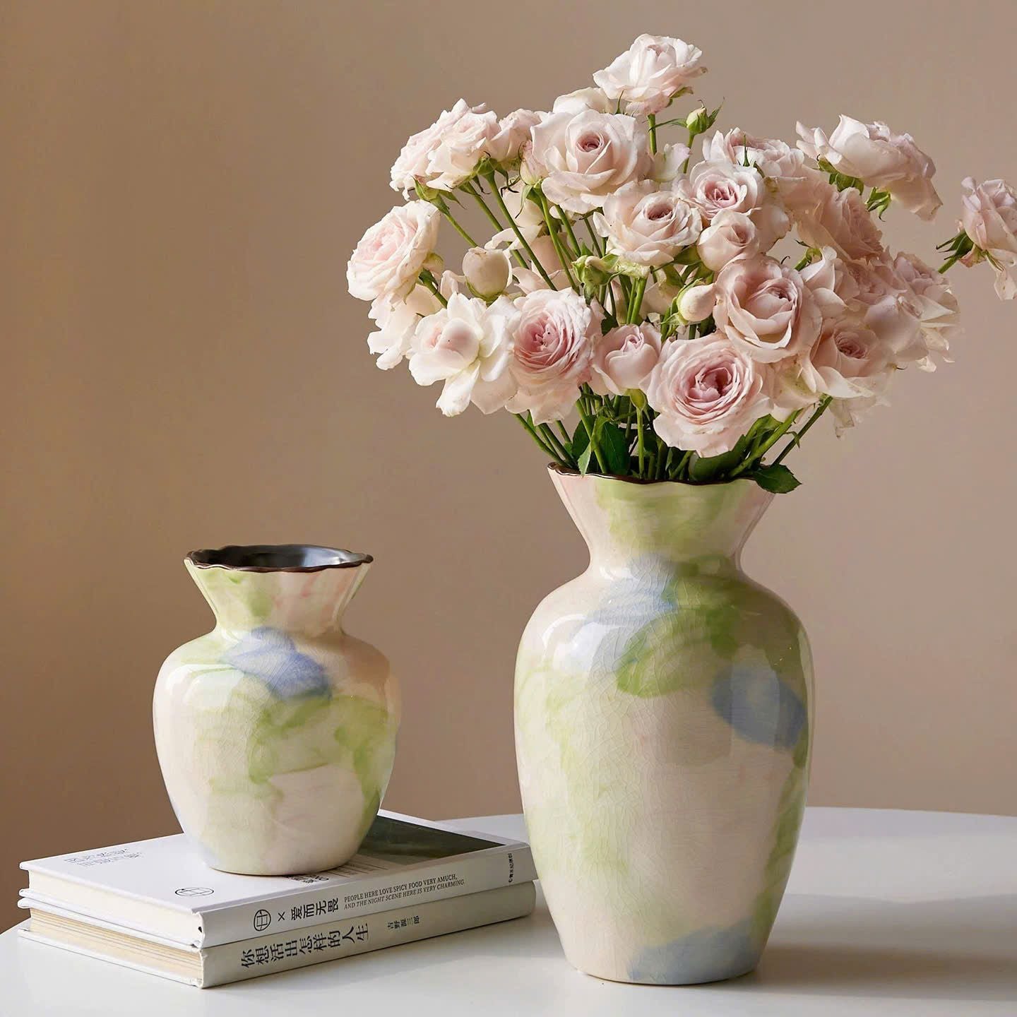  Bình Hoa Gốm Kiểu Pháp Cổ Điển 