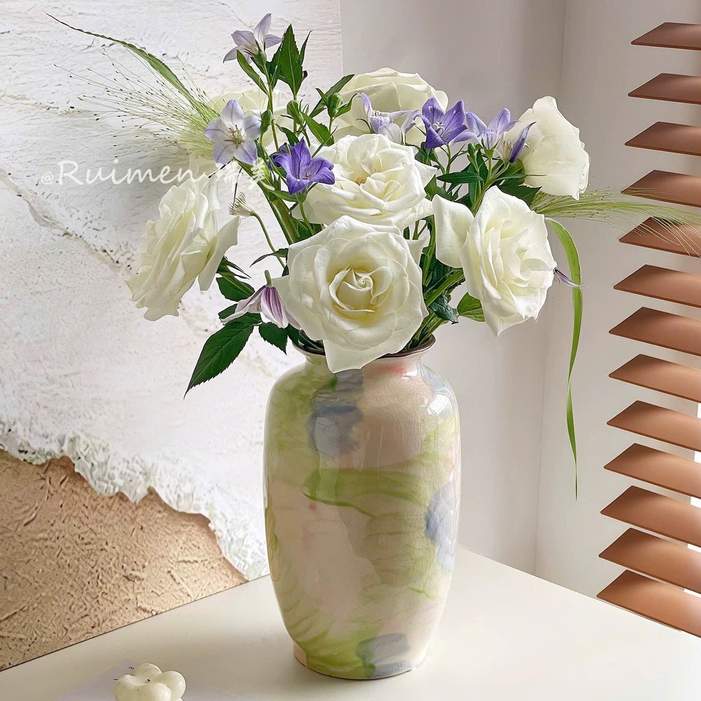  Bình Hoa Gốm Kiểu Pháp Cổ Điển 