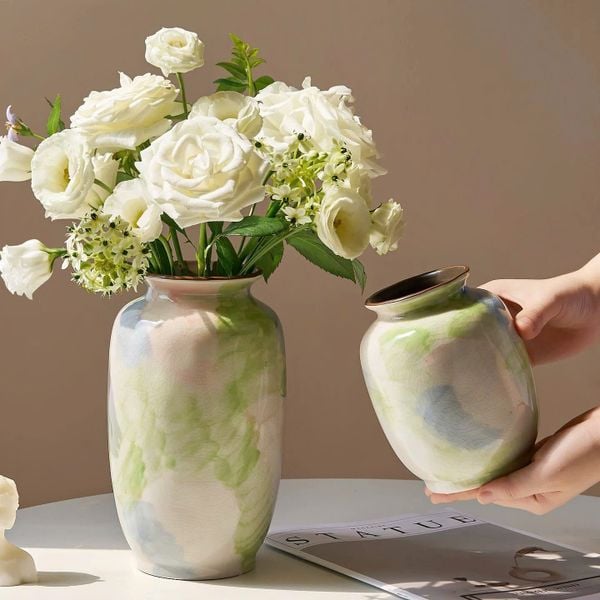  Bình Hoa Gốm Kiểu Pháp Cổ Điển 