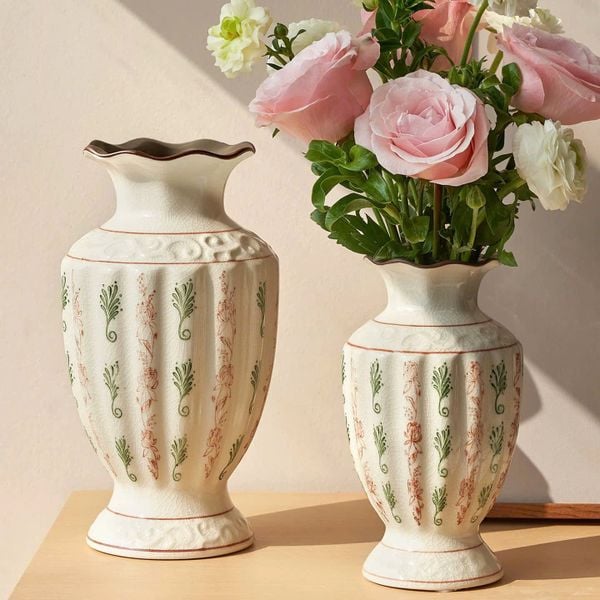  Bình Hoa Sứ Hoạ Tiết Hoa Lá 