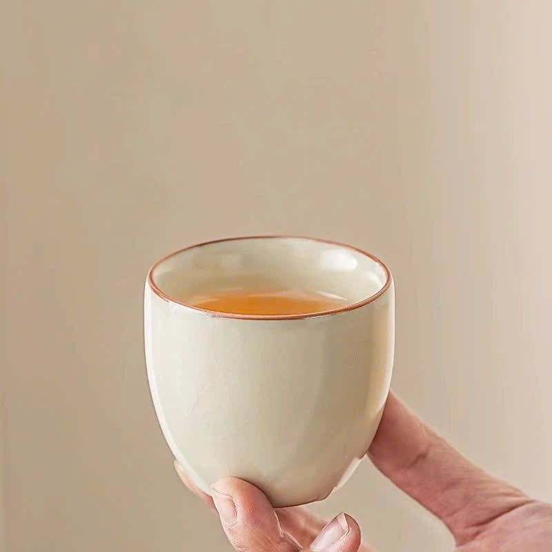  Bộ Ấm Trà Men Ngà Thanh Nhã (Kèm Khay) 