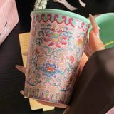  Cốc Hoa Men Ngọc Hồng 